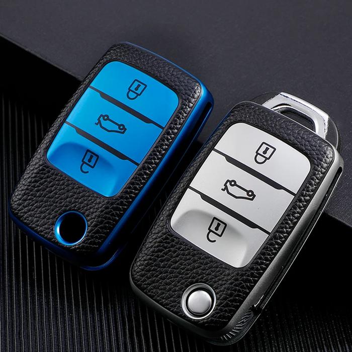 For Changan CS75 Eado CS35 Raeton CS15 V3 V5 V7 Leather TPU Car Flip Key Case Protective Cover Holde