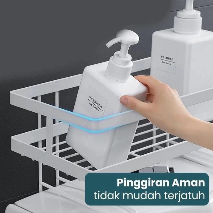 Rak Kamar Mandi Toilet Organizer Rak Toilet Wc Rack Kamar Mandi Multifungsi Rak Penyimpanan Sabun Ka