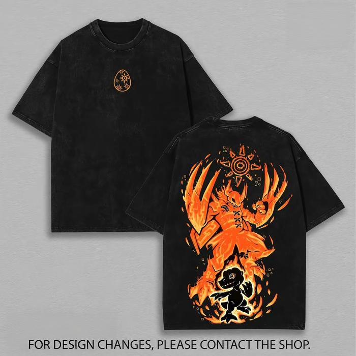 Kaos Digimon Palmon Lilimon Vintage Tshirt Pria Wanita Unisex Baju Animasi Jadul