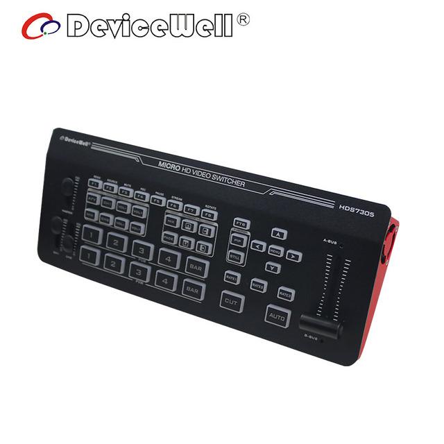 DeviceWell HDS7305 Pengalih Video Siaran Langsung Otomatis 5-CH Rekam