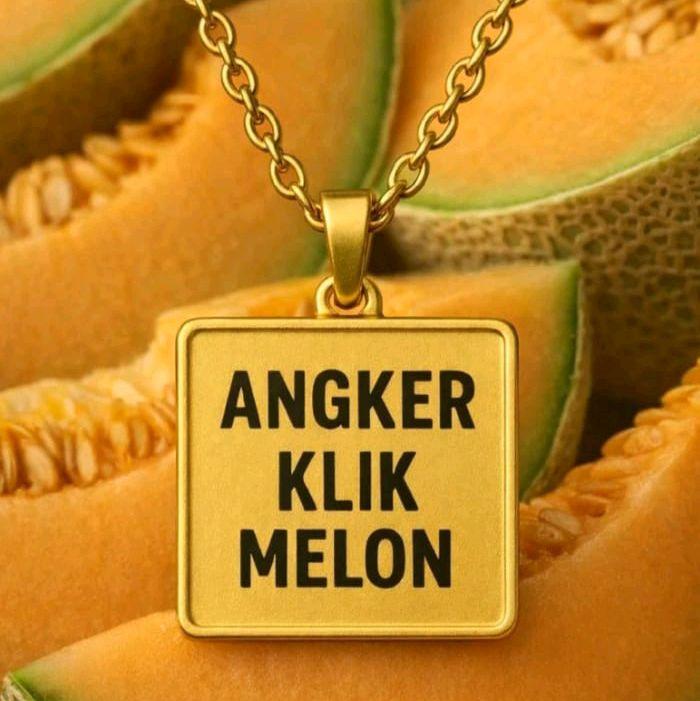angker klik kalung liontin warna hijau melon desain elegan antikarat
