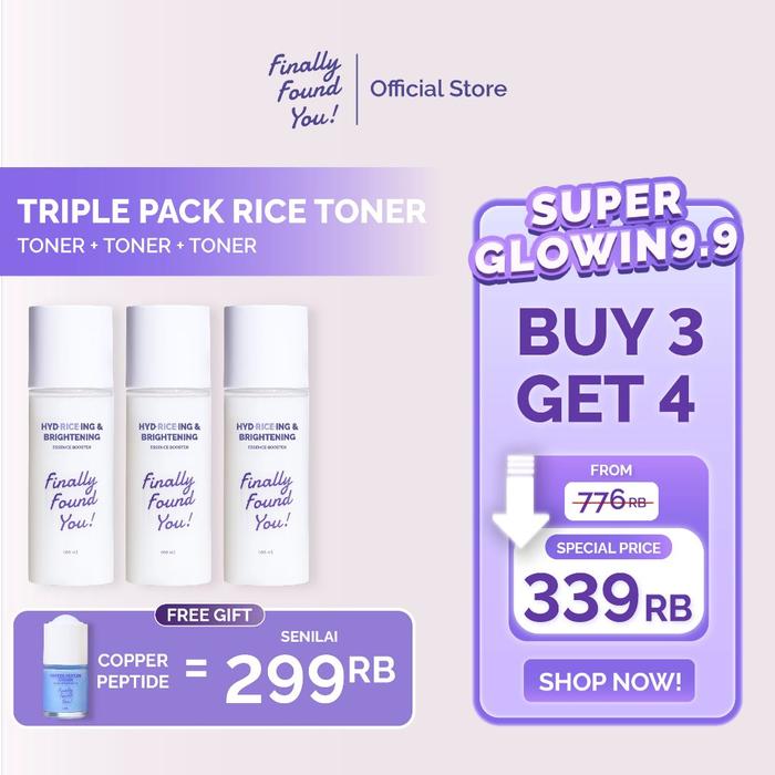 [Buy 3Get 4] Finally Found You! Triple Pack Hydriceing & Brightening Essence Booster - Serum Infused