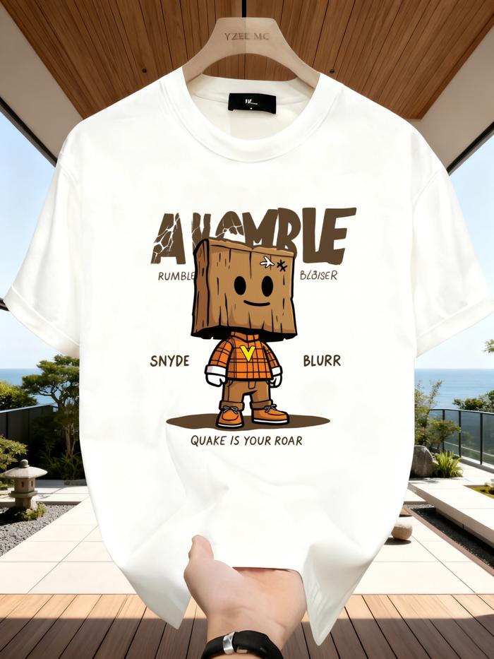 Kaos Pria Anomble Rumble Blaser Snyde Blurr Quake Is Your Roar Nyaman dan Serbaguna Kaos Lengan Pend