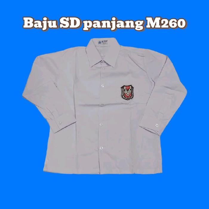 seragam sekolah sd tangan  panjang merek m260