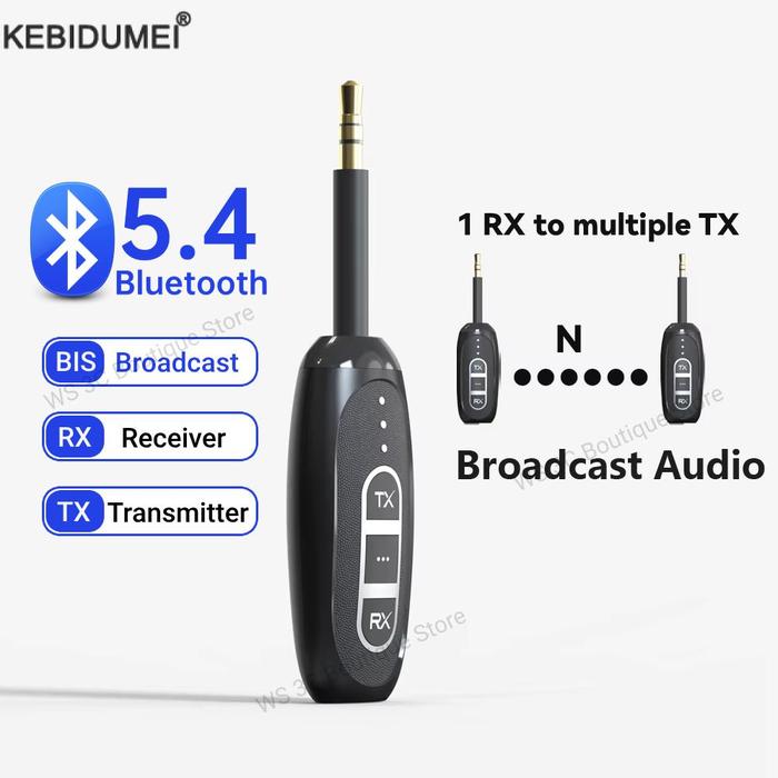 3 In 1 LDAC/LC3 LE Audio Auracast Adapter Wireless Bluetooth 5.4 Broadcast Transmitter Receiver Broa