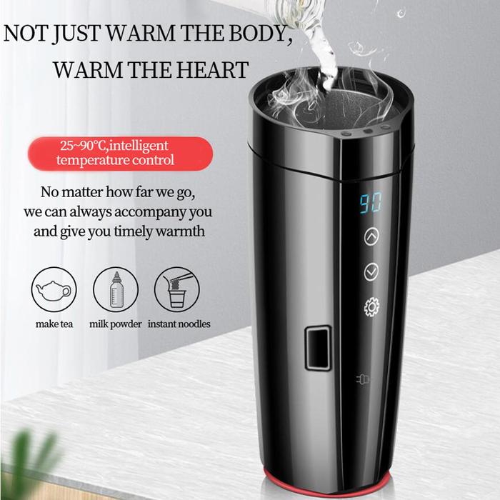 400ML Car Heated Cup Smart Mug 12V for Travel Coffee Tea Milk Heated