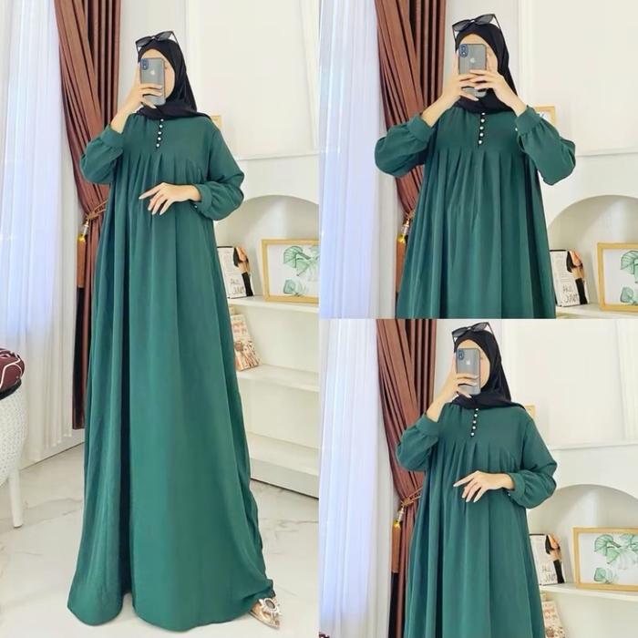 Salsa Gamis bahan dai Cringkel Airflow bahan adem, sedikit melar, tidak nerawang