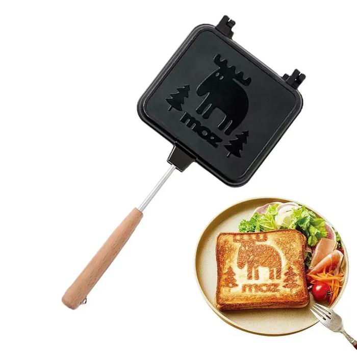 Double-Sided Sandwich Pan Non-Stick Foldable Grill Frying Pan For Bread Toast Breakfast Machine Waff