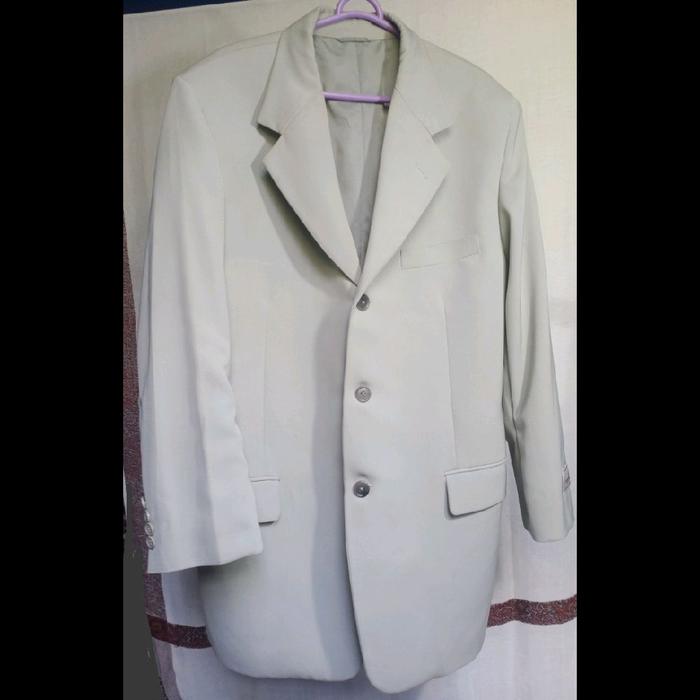 ARNON BROOK Jas Pria Size { L } Abu Silver Fibre # preloved bekas second pl used baju blazer man ata