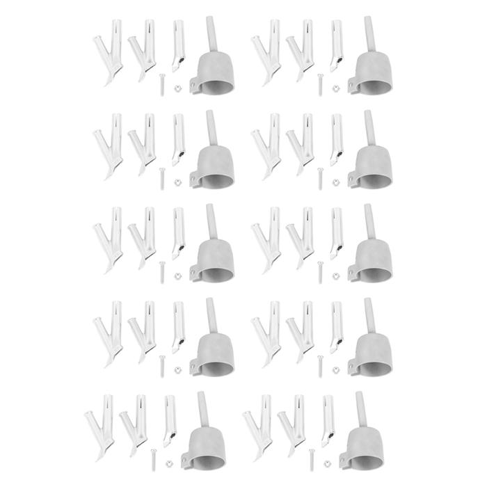 10X 4 Speed Welding Nozzles For Vinyl Pvc Hot Air Blower Triangle Speed Nozzle 5Mm Round Welding Hea
