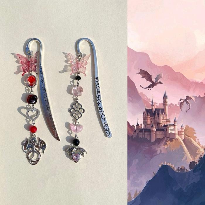 peachymood Rosethrone Bookmark | Bookmark cantik | Pembatas Buku | Hiasan/Aksesoris Buku