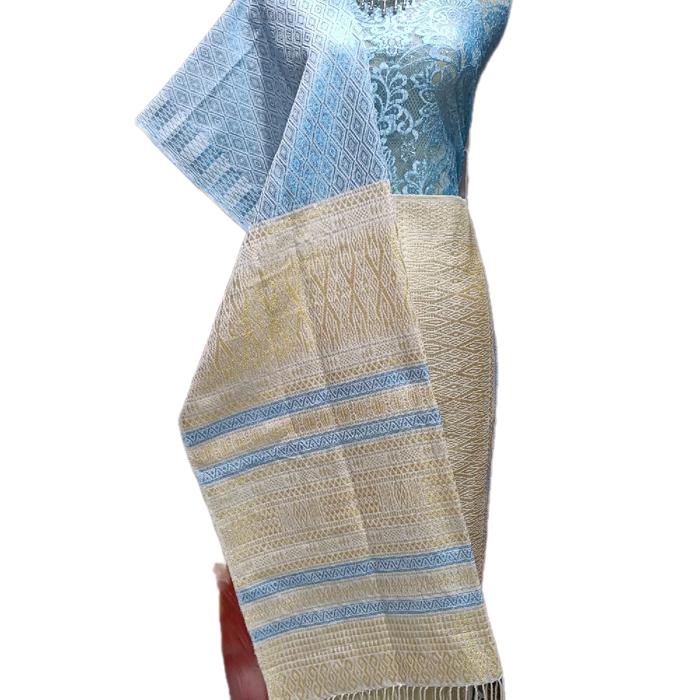 Tumtuman Tanpa Sambung Kristal Premium ~ Kain Songket Sarung dan Selendang Etnik Batak Pasangan Bati