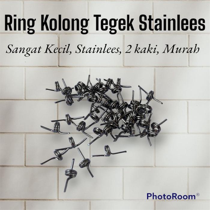 RING KOLONG TEGEK Stainlees kecil 2 kaki joran mancing pancing isi 10pcs