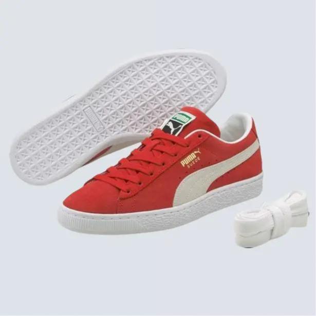 Puma Sepatu Sneakers Suede Classic XXI High Risk Red Whi 374915 02
