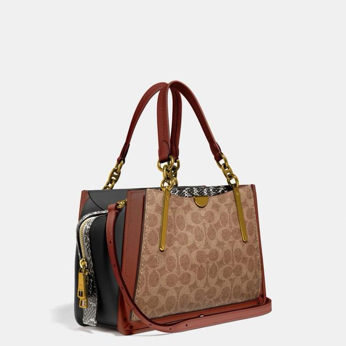 COACH DREAMER BAG SIGNATURE TAN-BLACK MULTI
