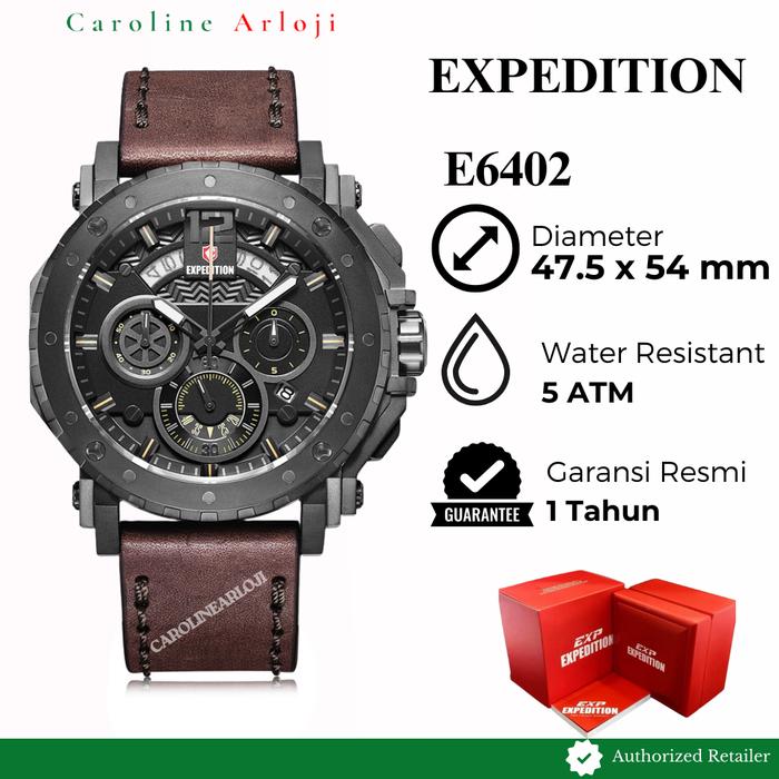 Jam Tangan Pria Expedition E6402 / E 6402 Original Garansi Resmi Rantai