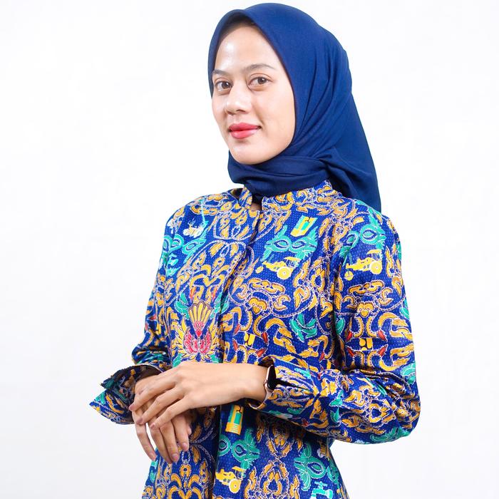 Batik Trusmi Hafiyan Blus Seragam Kementrian PUPR Batik Wanita