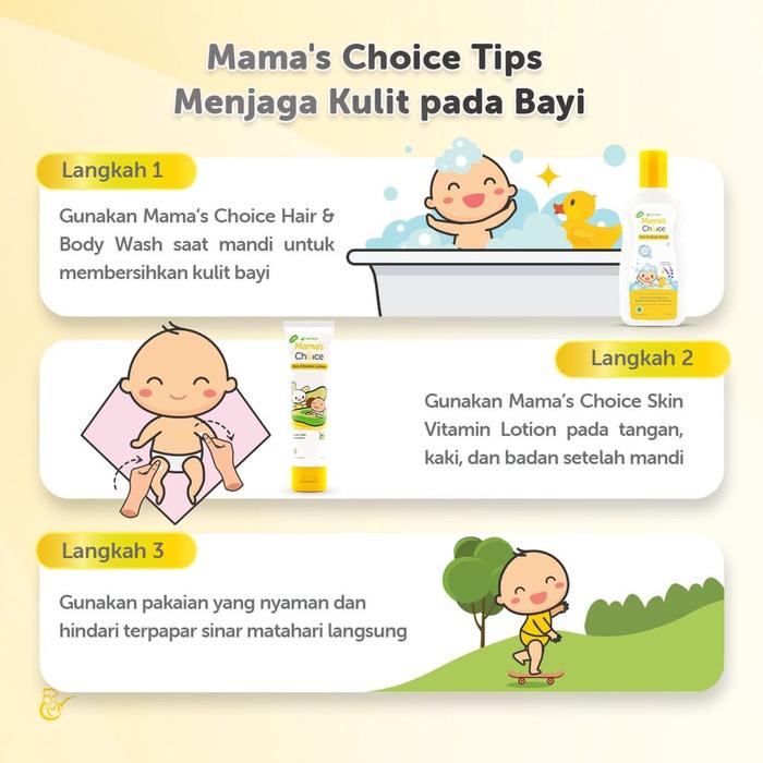 LOTION BABY / BABY SKIN VITAMIN LOTION / HAND BODY LOTION MAMA'S CHOICE / MAMA'S CHOICE