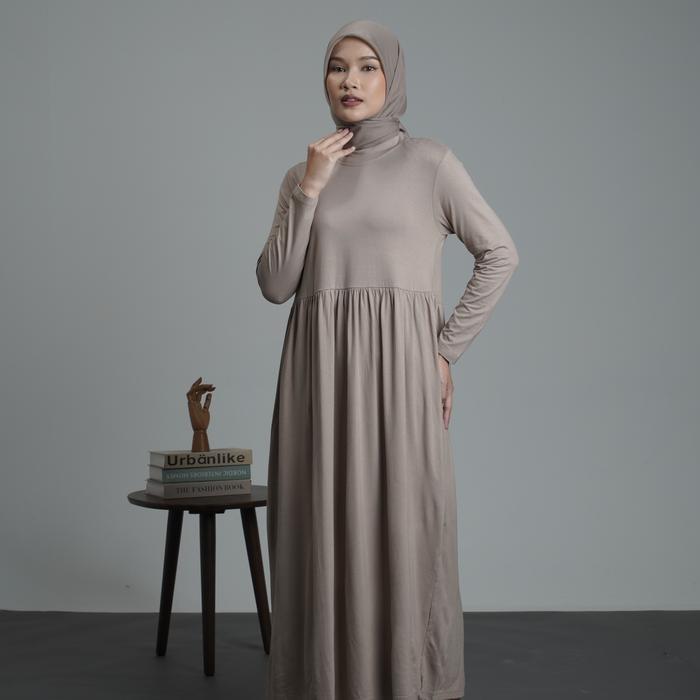 Spesial [Dauky] Gamis Basic Inner Panjang Wanita Muslim Dewasa Remaja Inner Dress Laudya