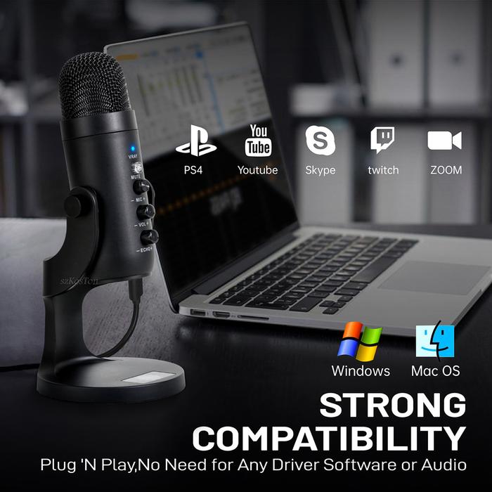 USB Microphone Studio Recording Professional Condenser Microphone for