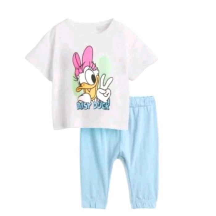 PHI105 Setelan Kaos Celanaa Anak Perempuan Baby HM Set Jogger Bayi