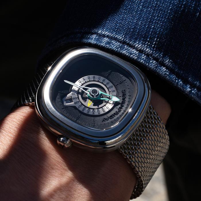 Sevenfriday Pg1/01 M Official Jam Tangan Silver Gmt Automatic Celet