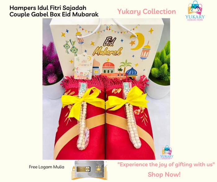 Hampers Idul Fitri/ Hampers Sajadah Couple / Hampers Ikhwan Akhwat/ Hampers Ramadhan Gable Box Eid M