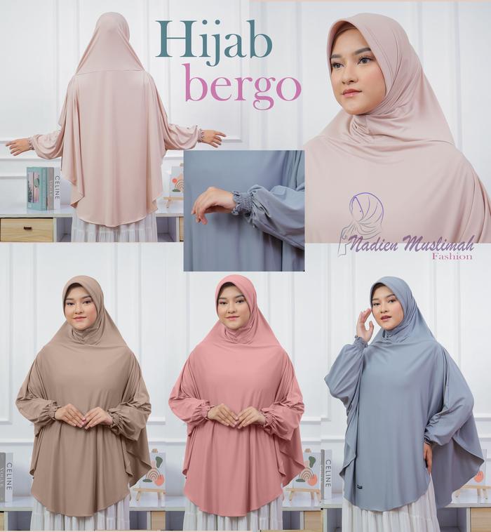 Kerudung Instan Bergo Hijab Fatimah Jumbo Lengan Panjang Premium Jersey Muslimah Wanita