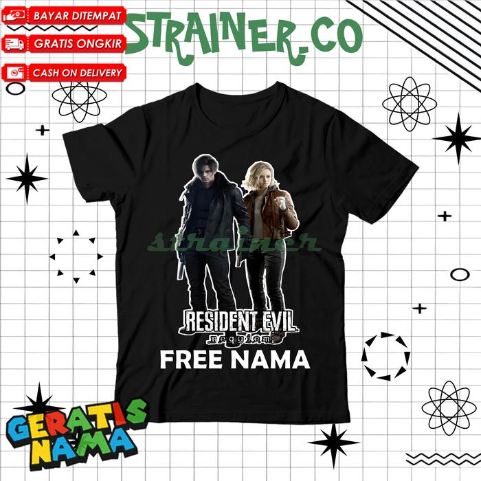 (BISA COD) Kaos Anak Youtuber Game Horror Resident Evil 9 Requiem KEREN - Baju Anak Laki-Laki Peremp