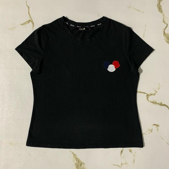 Kaos Wanita Havva Moncler Designed Italy Crop Top Bekas