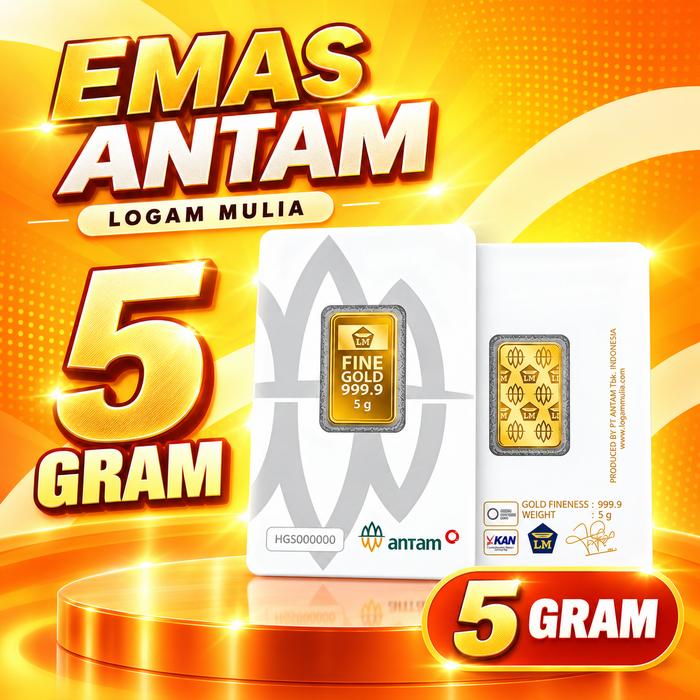 Antam Logam Mulia Emas Antam 5 Gram Emas Logam Mulia Antam 5 Gram