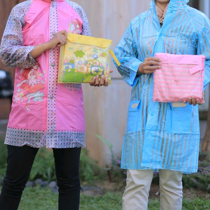 Jas Hujan RC Anak Tebal Elastic Anti Air