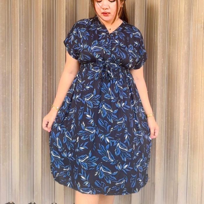 Daster Yura Kerut pinggang dan ada tali serutnya kancing dada busui friendly rayon premium muat jumb