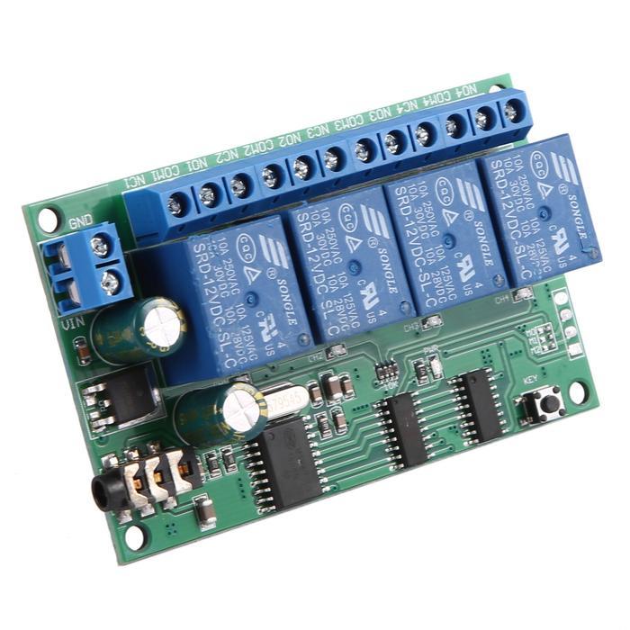 Forw-Ad22B04 4 Ch Dtmf Mt8870 Audio Decoder Smart Home Relay Controller Voice Phone