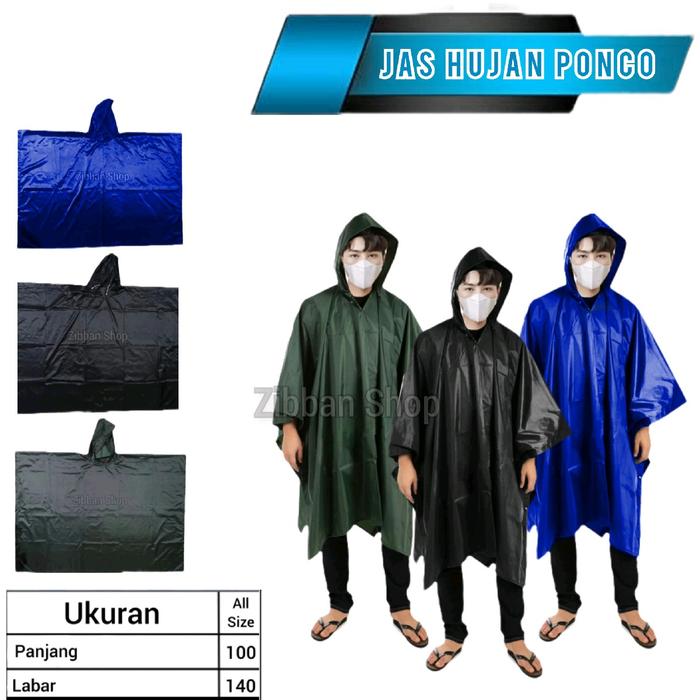Ponco biway, jas hujan kelelawar bahan Biway 70D waterproof