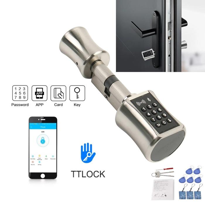 TTlock Bluetooth Smart Cylinder Lock WIFI security wireless