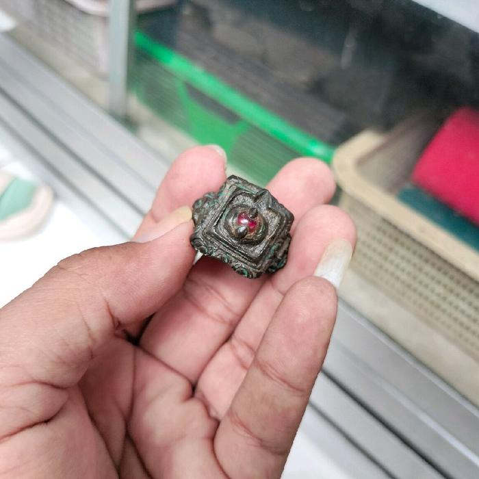 Cincin Ali - Ali Replika Majapahit Batu Merah Delima Model Akik