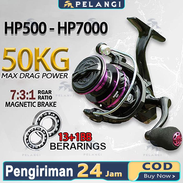 COD Daido Reel Pancing Metal HP1000 - 7000 10 Kg/ Reel Pancing Tarikan Full Besi Murah Ungu Kuat/ Re