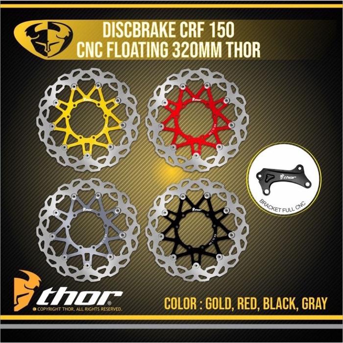 PIRINGAN CAKRAM CRF 150 CNC FLOATING 320MM MERK THOR SCARLET MGV