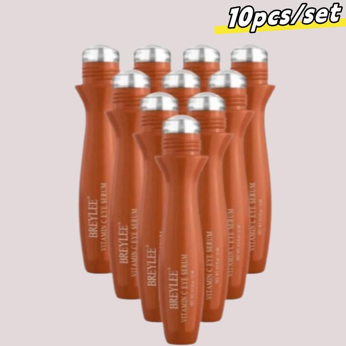 10PCS BREYLEE Vitamin C Eye Serum Moisturizing Roller Massage Remove