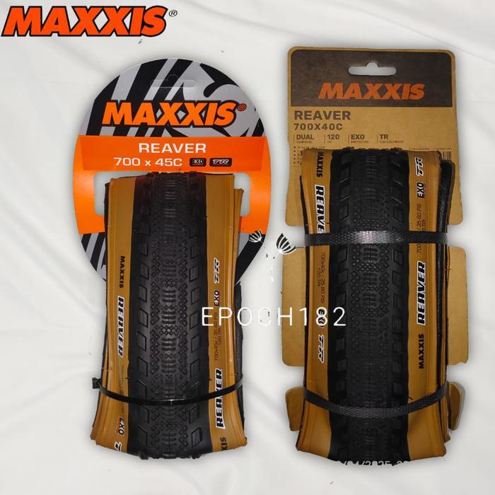 Ban Luar Sepeda Maxxis Reaver 700 x 40C & 700 x 45C Skinwall EXO TR Kevlar