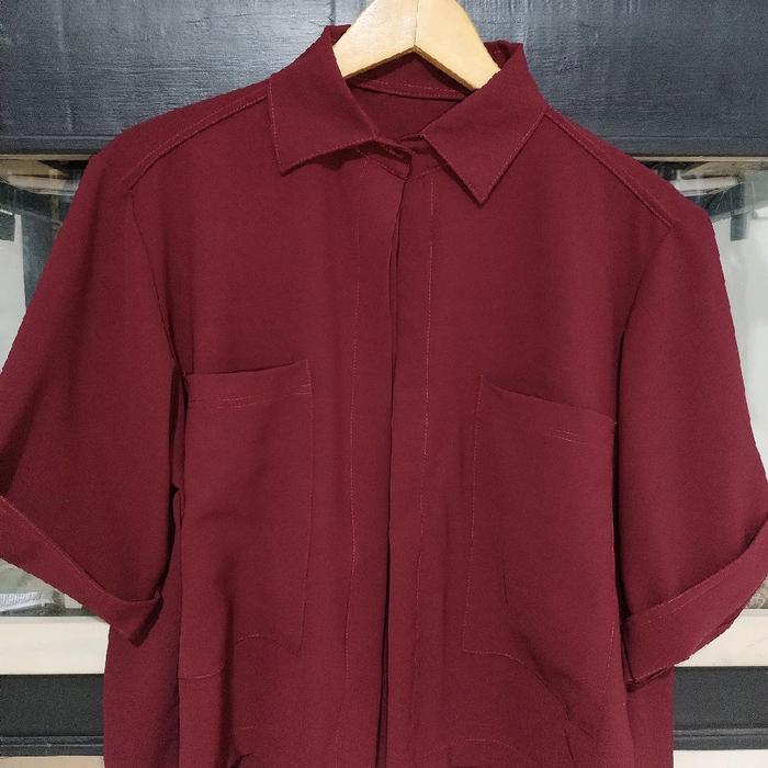 BAJU THRIFT BRANDID cardigan korea kemeja kerah kancing Wanita Panjang Atasan Kardigan Outer Casual 