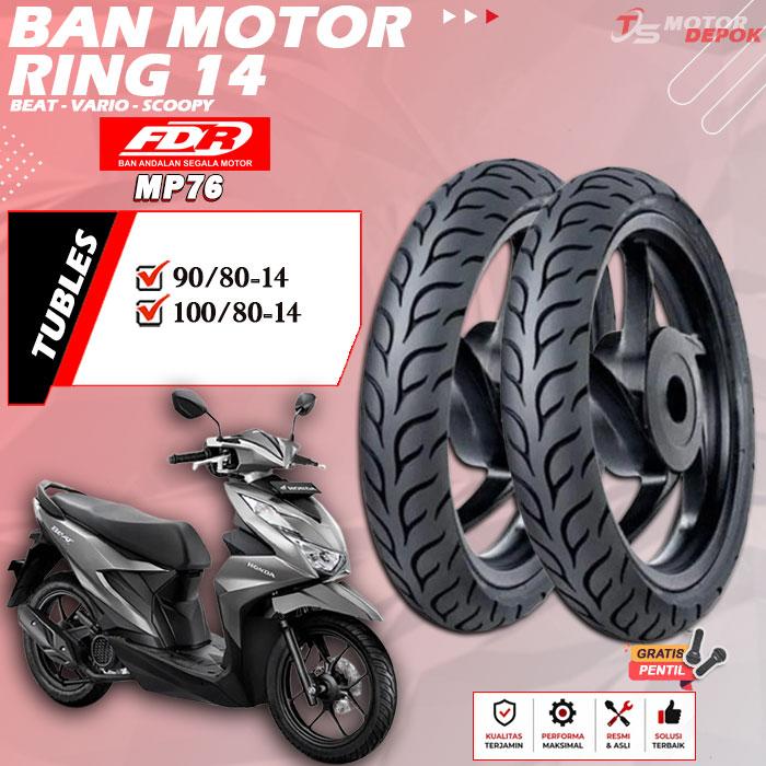 BAN MOTOR RING 14 TUBLES FDR MP76 BAN MOTOR TUBLESS BEAT VARIO SCOOPY RING 14 TUBELESS