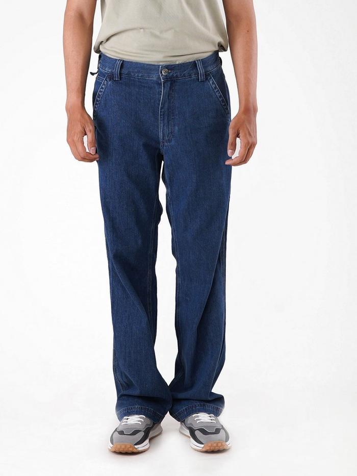 3Second Celana Jeans Pria Rufus Loose Pants Carpenter Dark Denim C070823