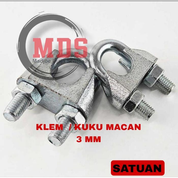 klem seling 3mm / klem sling 3mm / klem seling baja 3mm / klem sling baja 3mm / wire rope clips 3mm