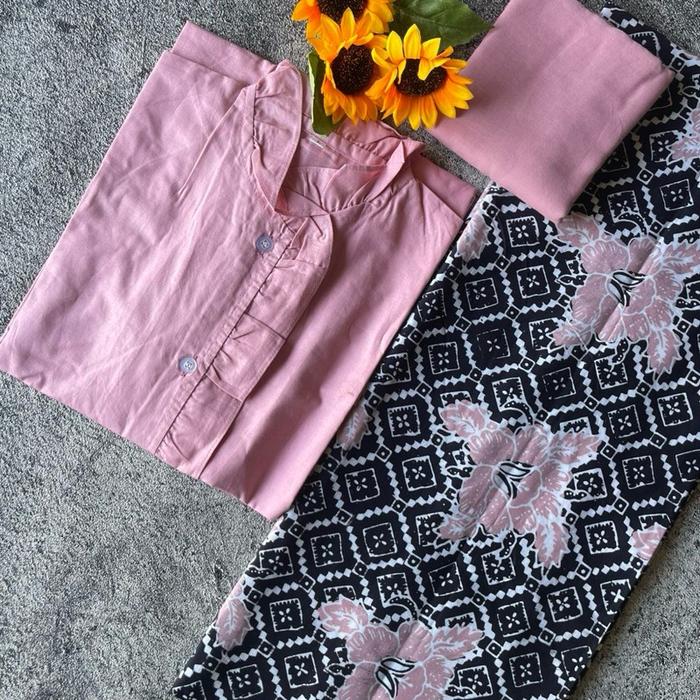 One set Tunik Sarung dan hijab/ oneset anak santri/ baju santriwati pondok