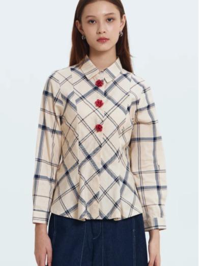 COTTONINK - CREAM TARTAN LARISSA