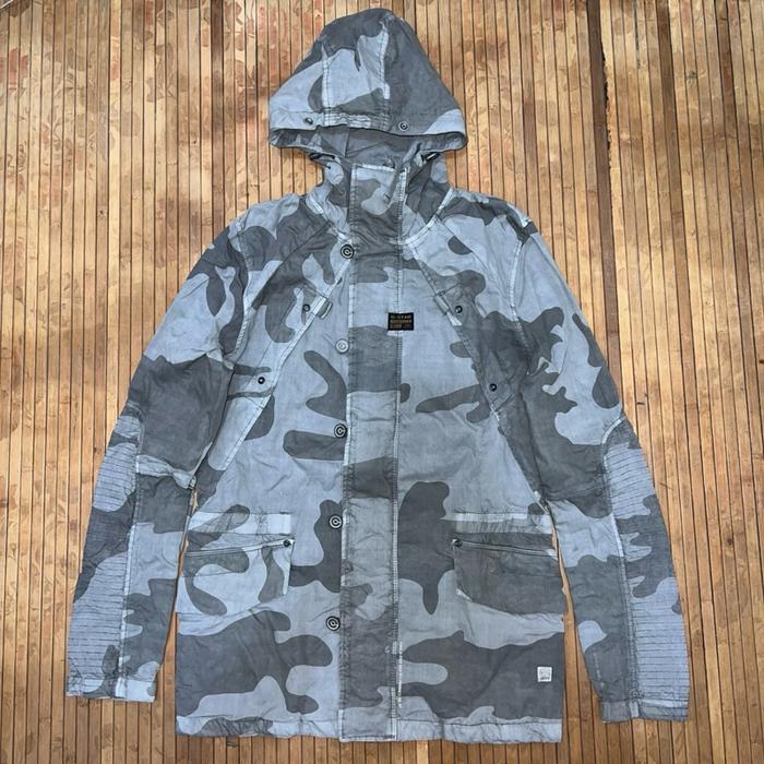 G STAR RAW DENIM GORPCORE PARKA MILITARY ARMY HOODED JACKET alpha industries avirex