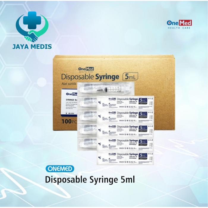 COD-100pcs syringe spuit 3cc ONEMED/1cc/ 5cc suntikan 3cc spuit with needle