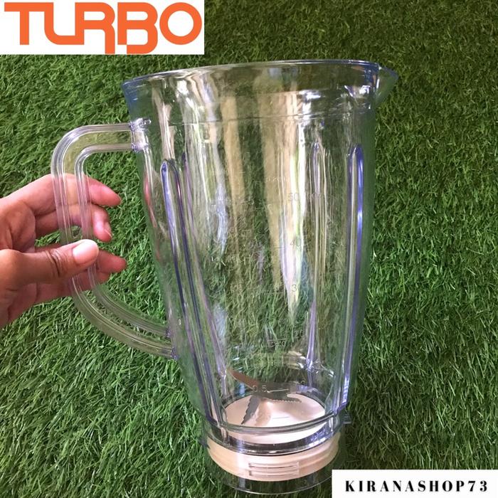 Gelas plastik jus TURBO  2 ltr  + Pisau  tanpa tutup EHM 8099 8098 8000 Original (free bubble dan du